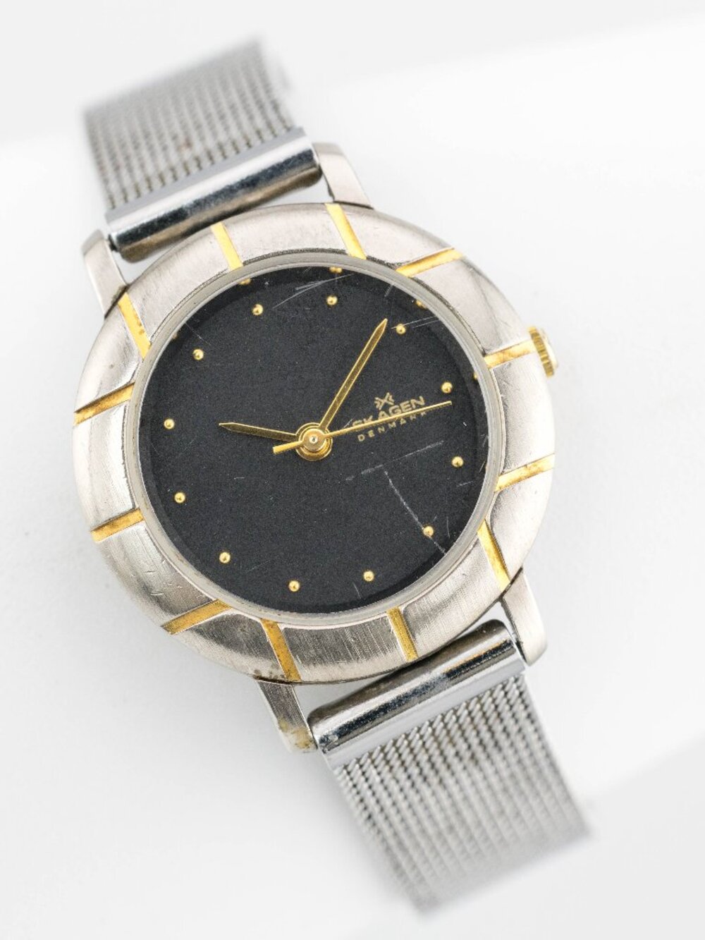 Vintage Skagen 3SGSB Two-Tone Quartz Analog Women's Watch New Battery